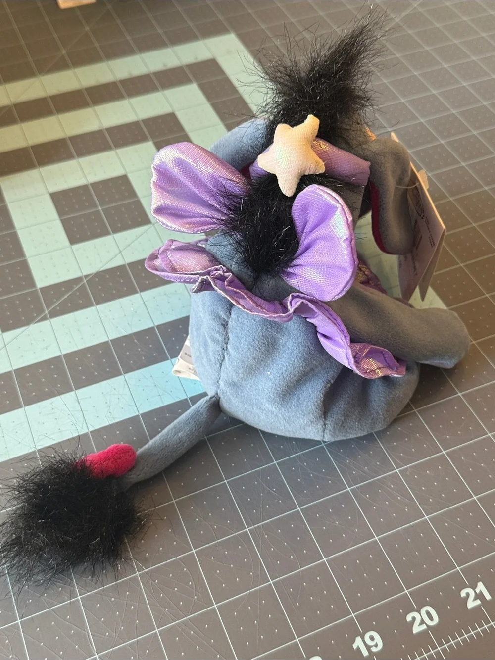 Vintage Disney Store Sugar Plum Fairy Eeyore mini bean bag plush